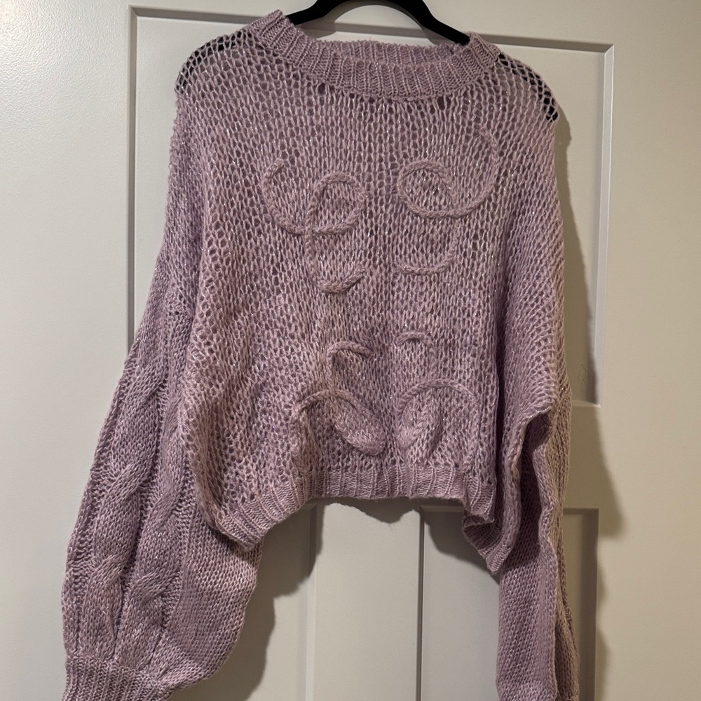 Lavender Knit Women's Sweater